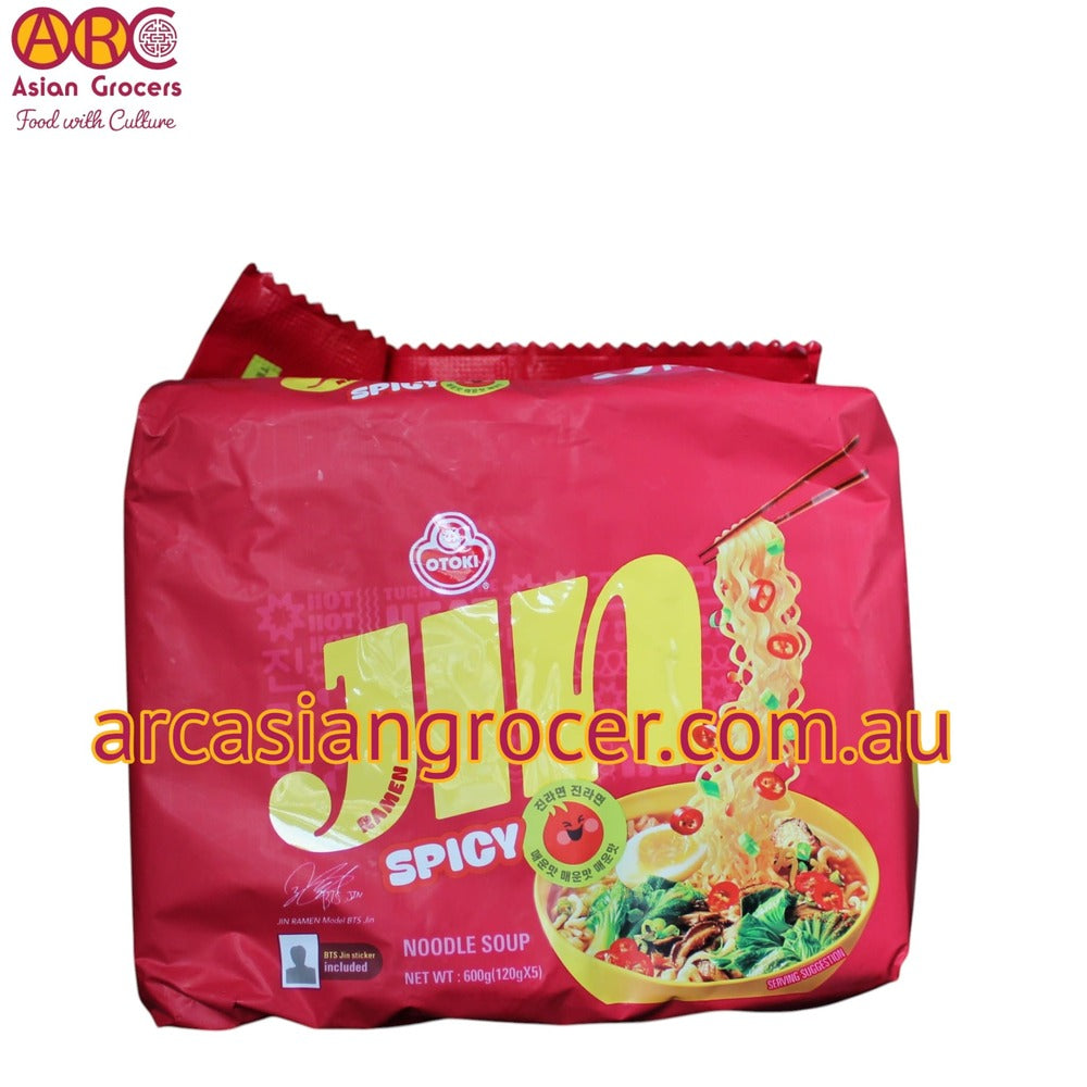 Ottogi Jin Spicy Flavour Ramen Instant Noodles 5 Packs