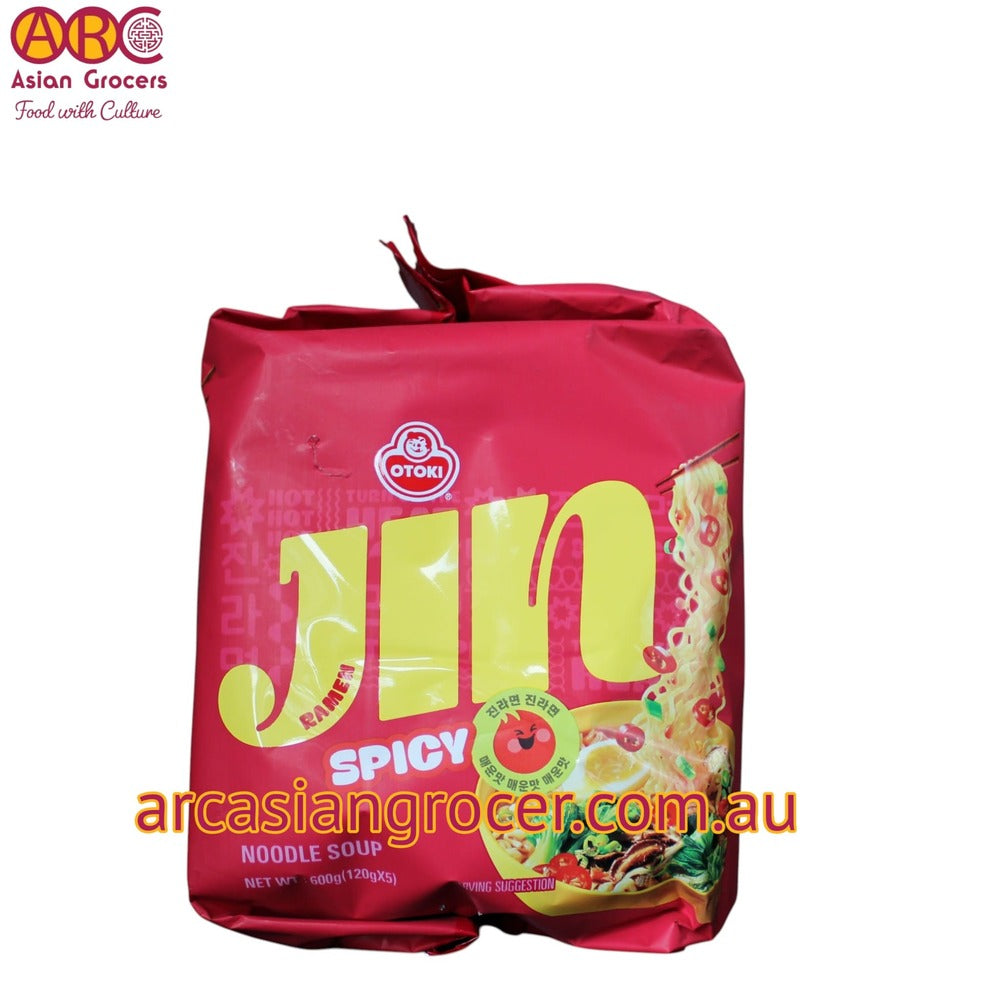 Ottogi Jin Spicy Flavour Ramen Instant Noodles 5 Packs