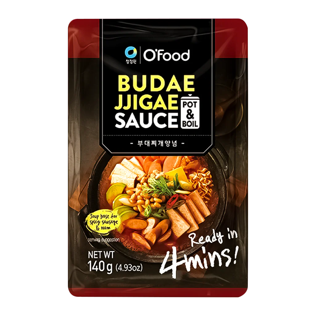 Chung Jung Won Budae Jjigae Sauce (Spicy Sausage & Ham Stew Sauce) 140g