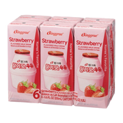 Binggrae Strawberry Flavoured Milk Drink 6*200ml (Best Before: 07-07-2026)