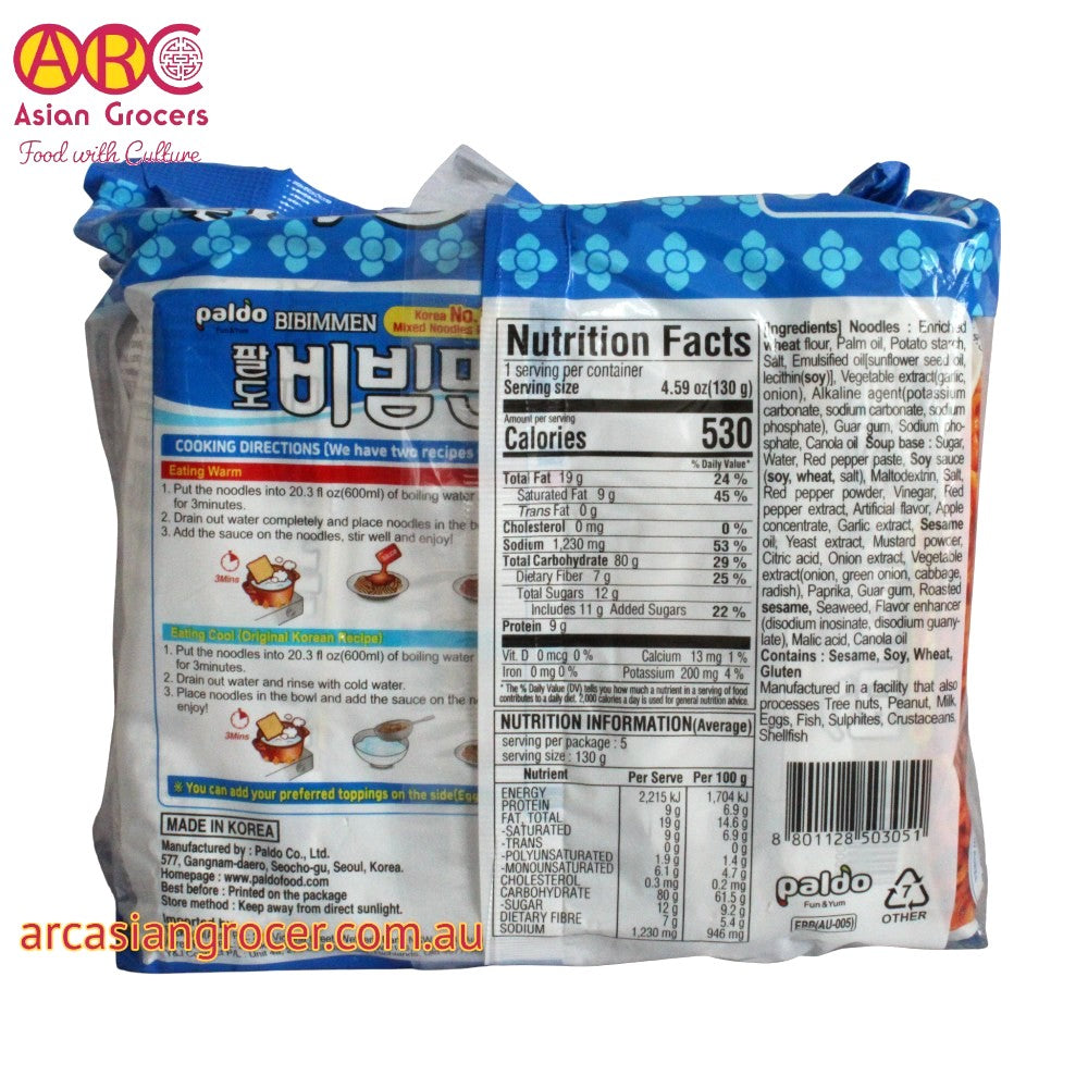 Paldo Bibimmen Spicy Cold Noodle 5x130g