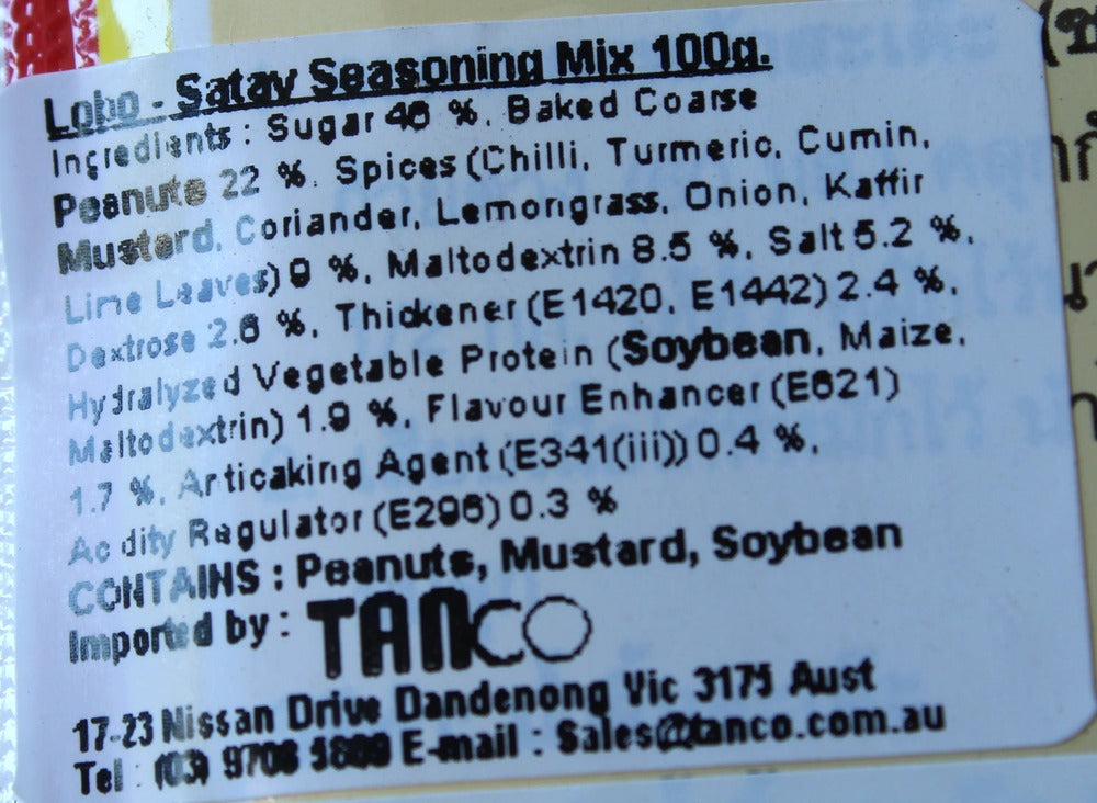 Lobo Satay Seasoning Mix 100g