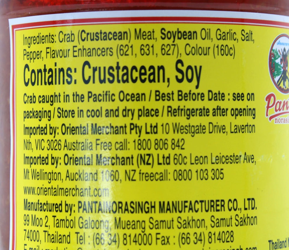 Pantai Crab Paste with Soybean Oil 200g (Best Before: 23-03-2028)