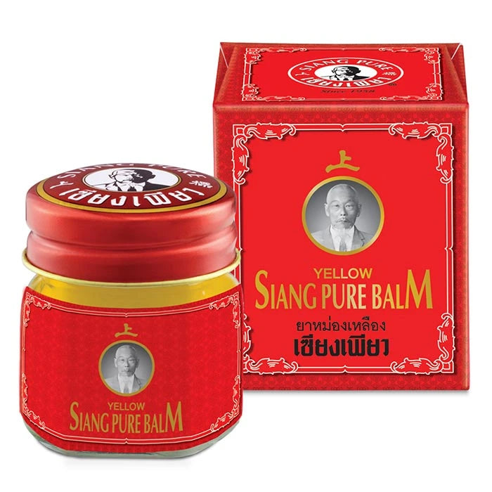 Siang Pure Thai Yellow Balm Relief Muscle Pain 12g (Best Before: 09-04-2031)