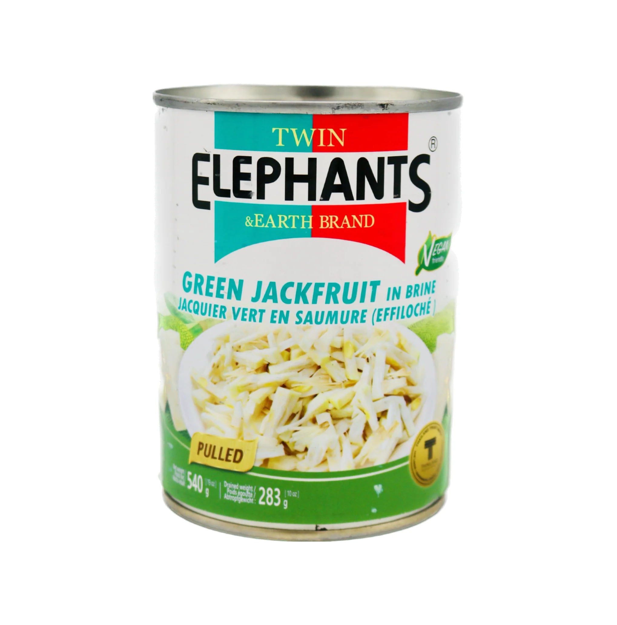 Twin Elephants Green Jackfruit in Brine (Pulled) 540g