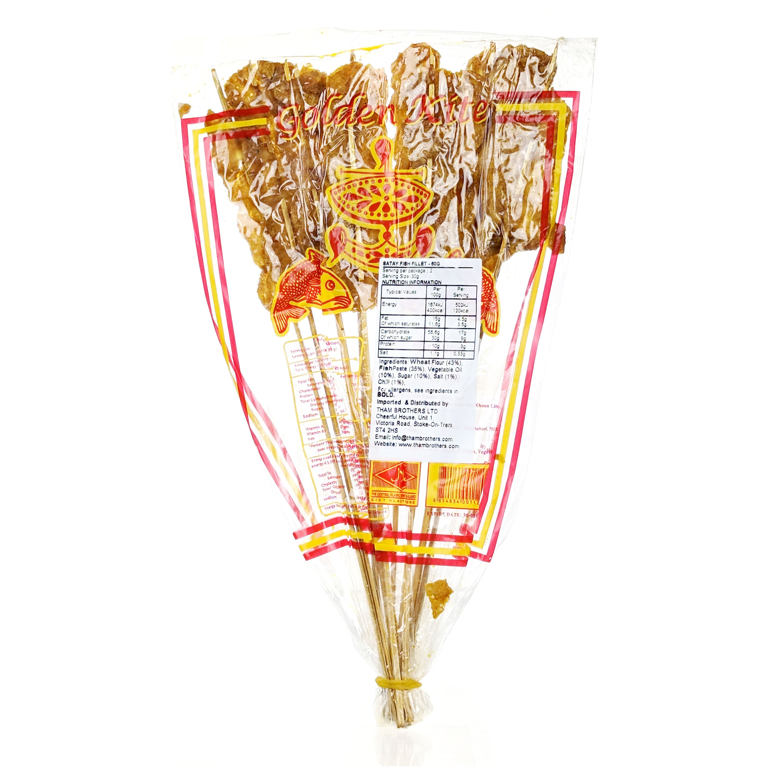 Golden Boat Satay Fish Fillet 8 Sticks