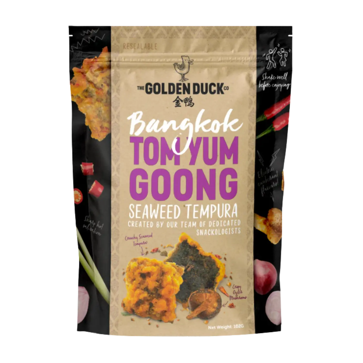 The Golden Duck Bangkok Tom Yum Goong Seaweed Tempura 102g