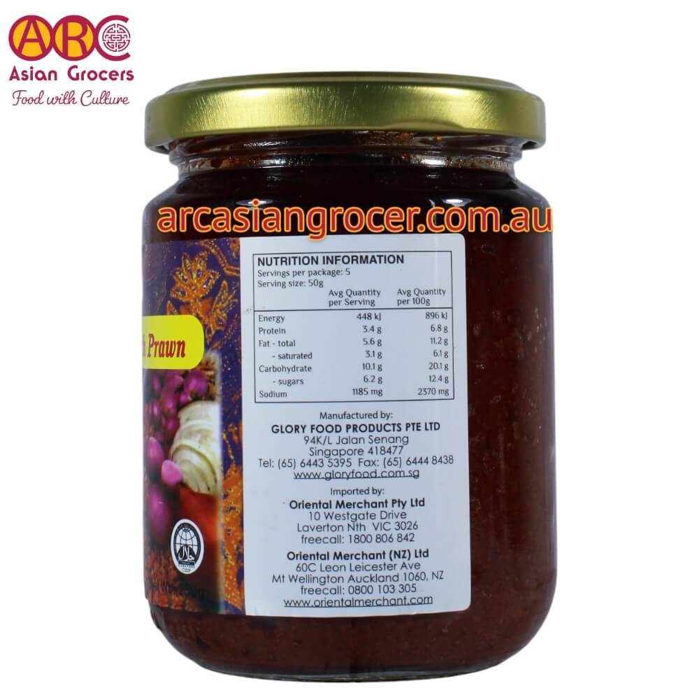 Glory Sambal Chilli with Prawn 250g