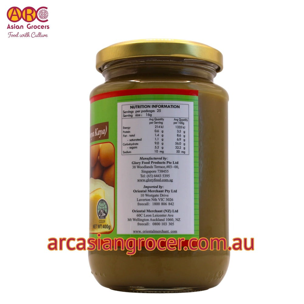Glory Coconut Spread (Nonya Kaya) 400g (Best Before: 28-08-2027)