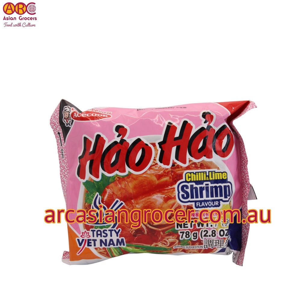 Acecook Hao Hao Instant Noodles With Hot & Sour Shrimp Flavour 77g