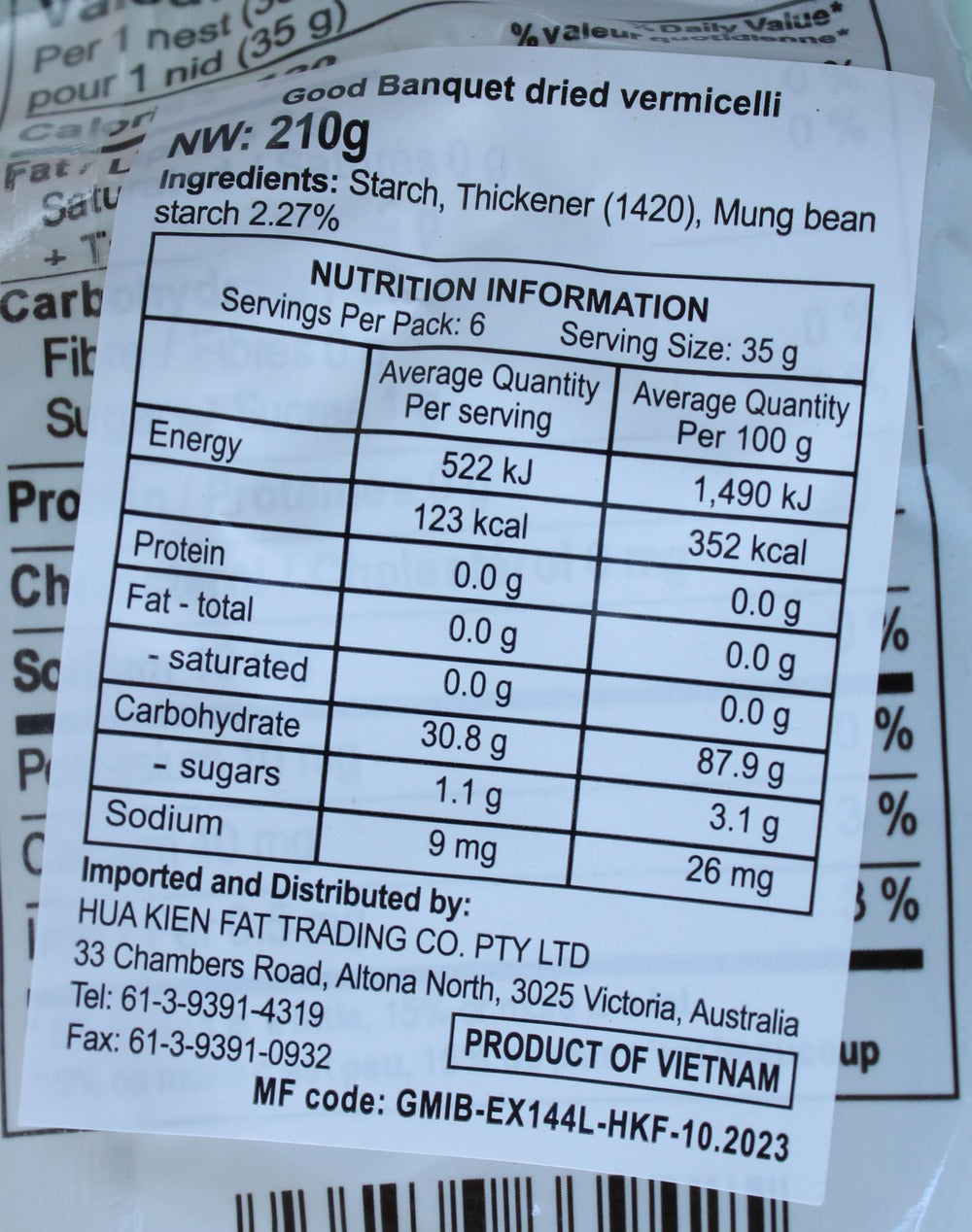 Acecook Good Mung Bean Vermicelli 210g