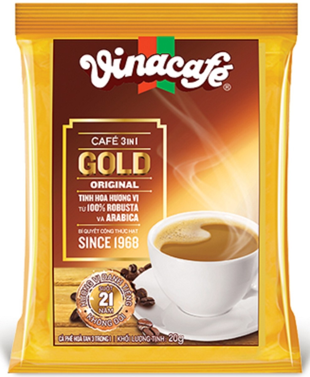 Vinacafe Gold Original Instant Coffee 24 Sachets
