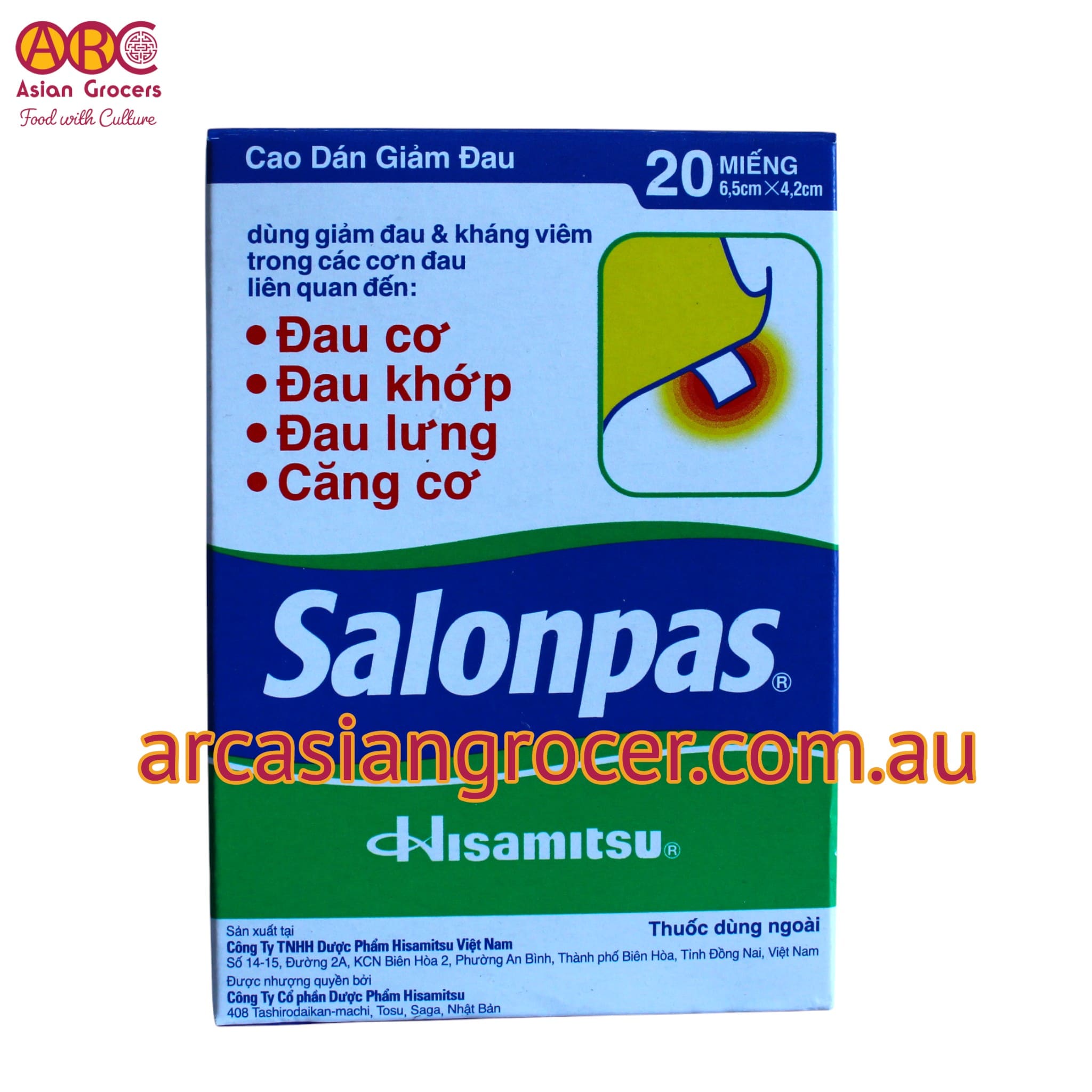 Hisamitsu Salonpas Pain Relief Patches 20PCS - Product of Vietnam