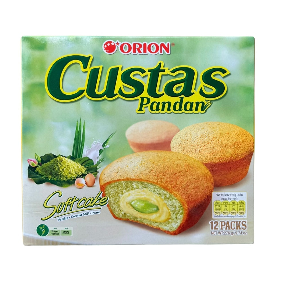 Orion Custas Pandan Cup Cake 276g (Best Before: 09-07-2027)