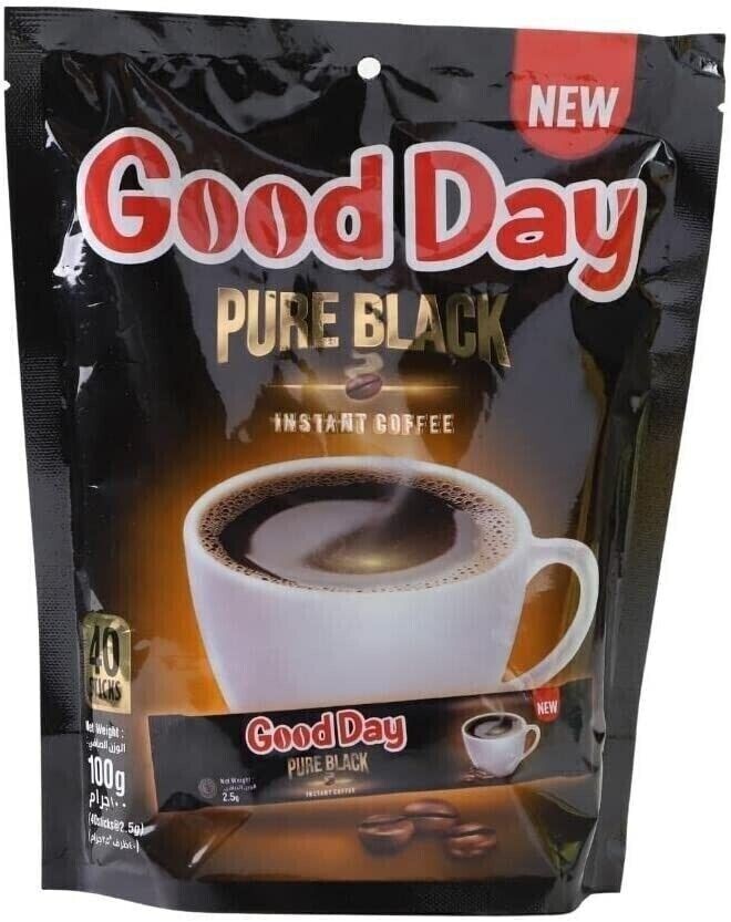 Good Day Pure Black Instant Coffee 40 Sachets