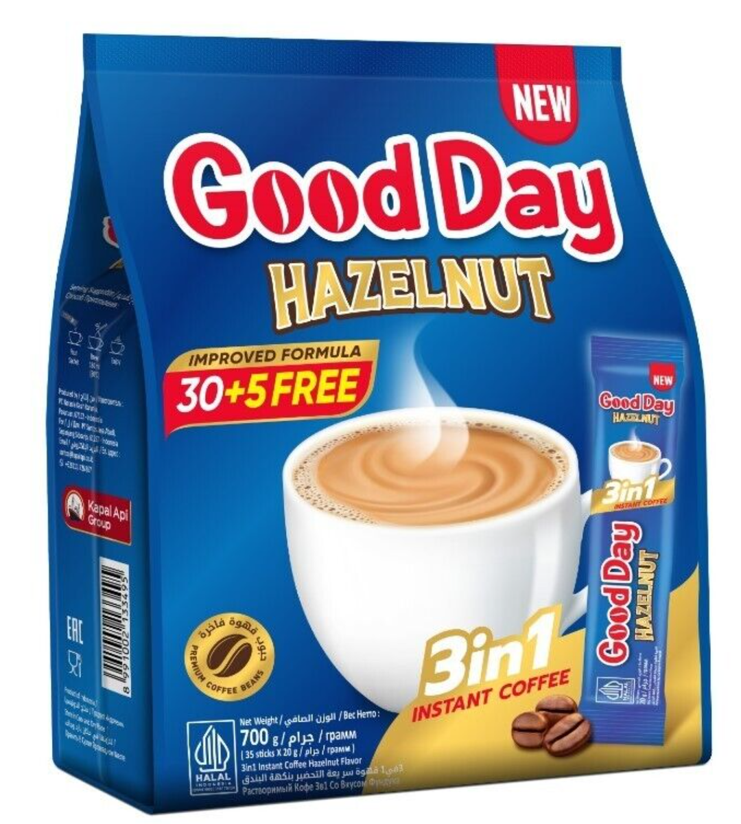 Good Day Hazelnut Instant Coffee 35 Sticks