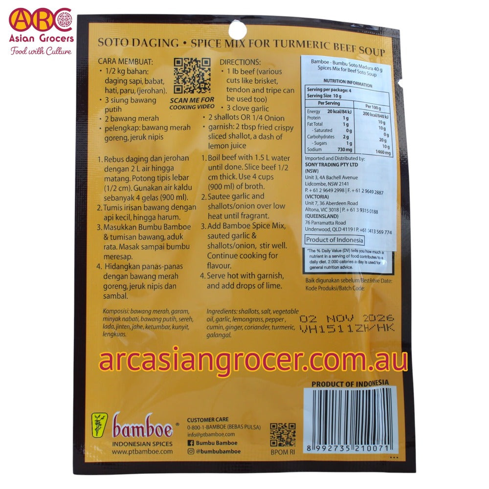 Bamboe Soto Daging (Soto Madura) 40g