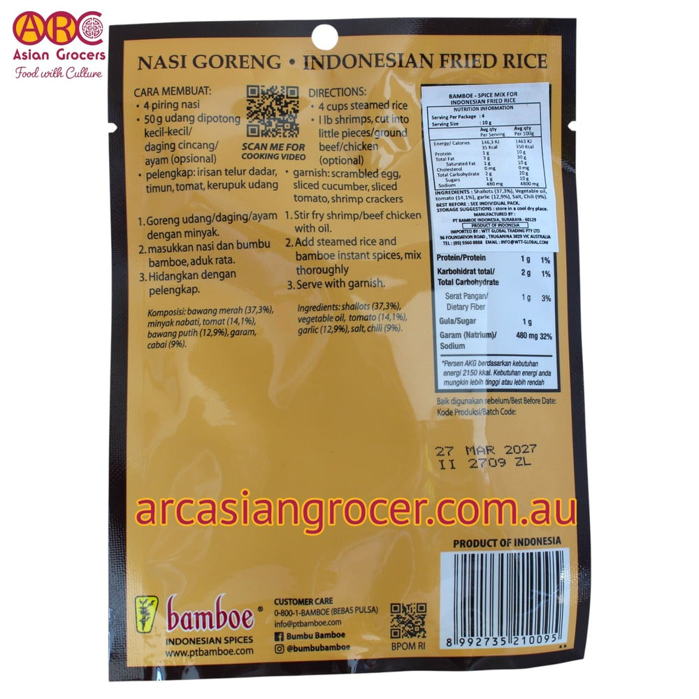 Bamboe Indonesian Nasi Goreng Fried Rice Sauce 40g