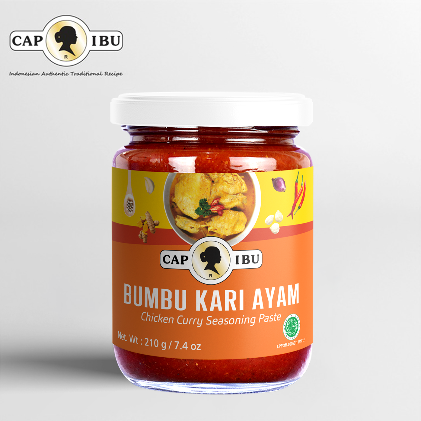 Cap Ibu Bumbu Kari Ayam - Chicken Curry Seasoning Paste 210g