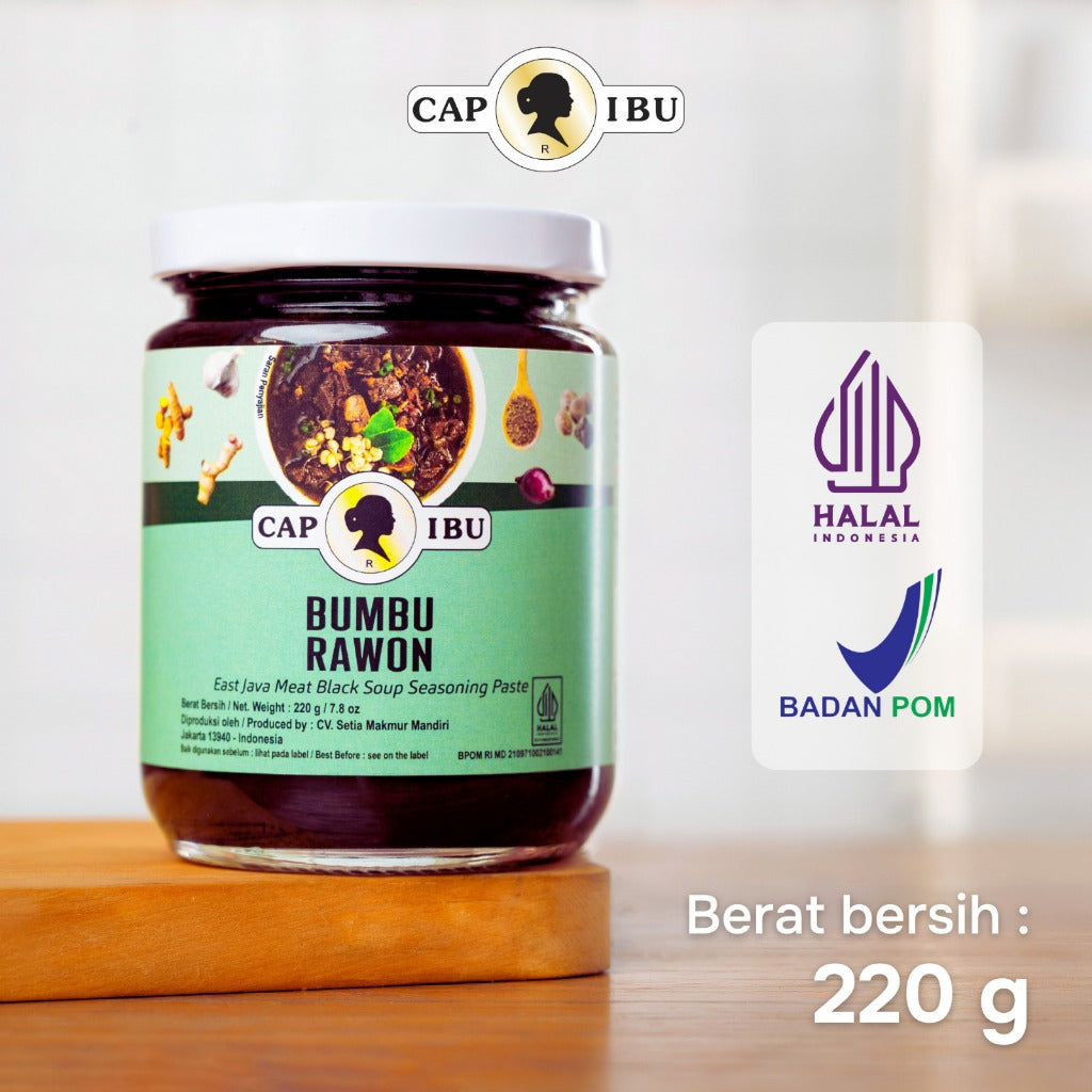 Cap Ibu Bumbu Rawon East Java meat Black Soup Seasoning Paste 220g