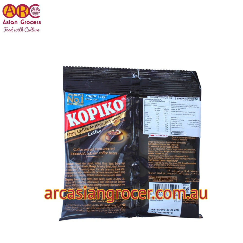 Kopiko Sugar Free Coffee Candy 75g