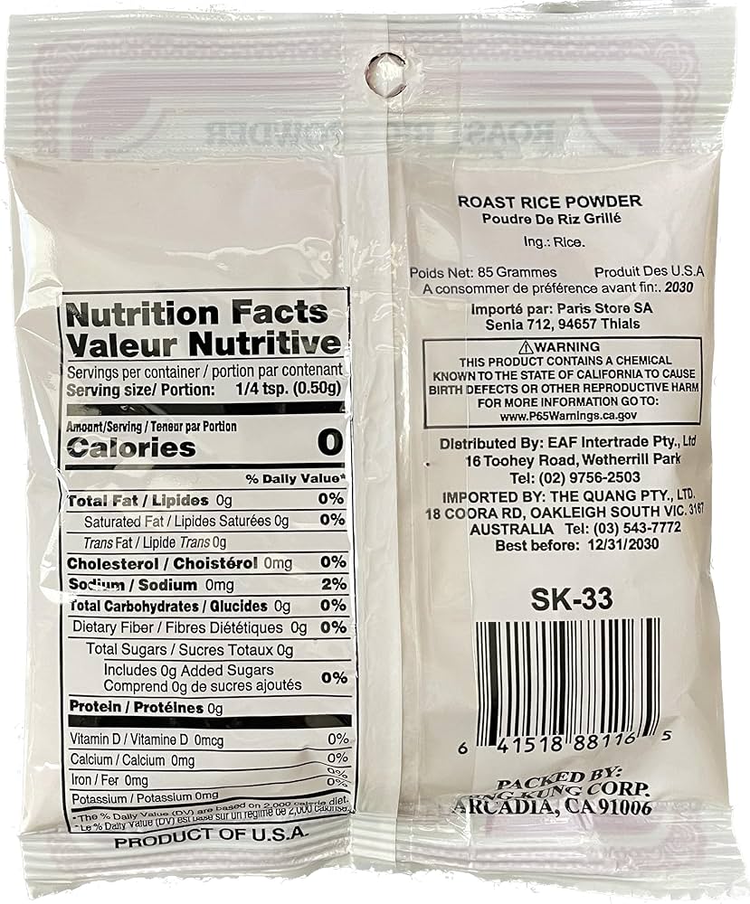 Sing Kung Corp. Roast Rice Powder 85g