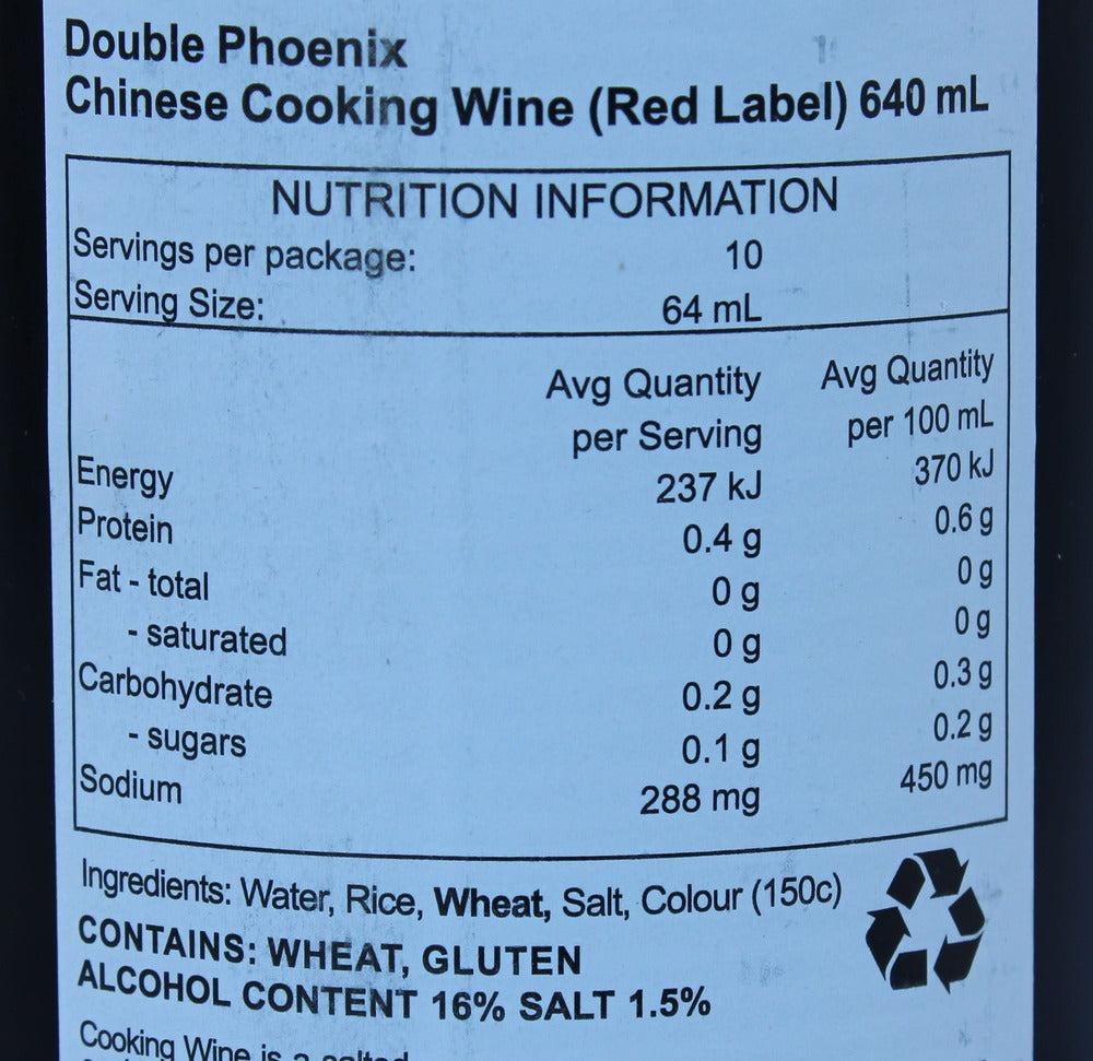 Double Phoenix Shao Xing Cooking Wine 640ml
