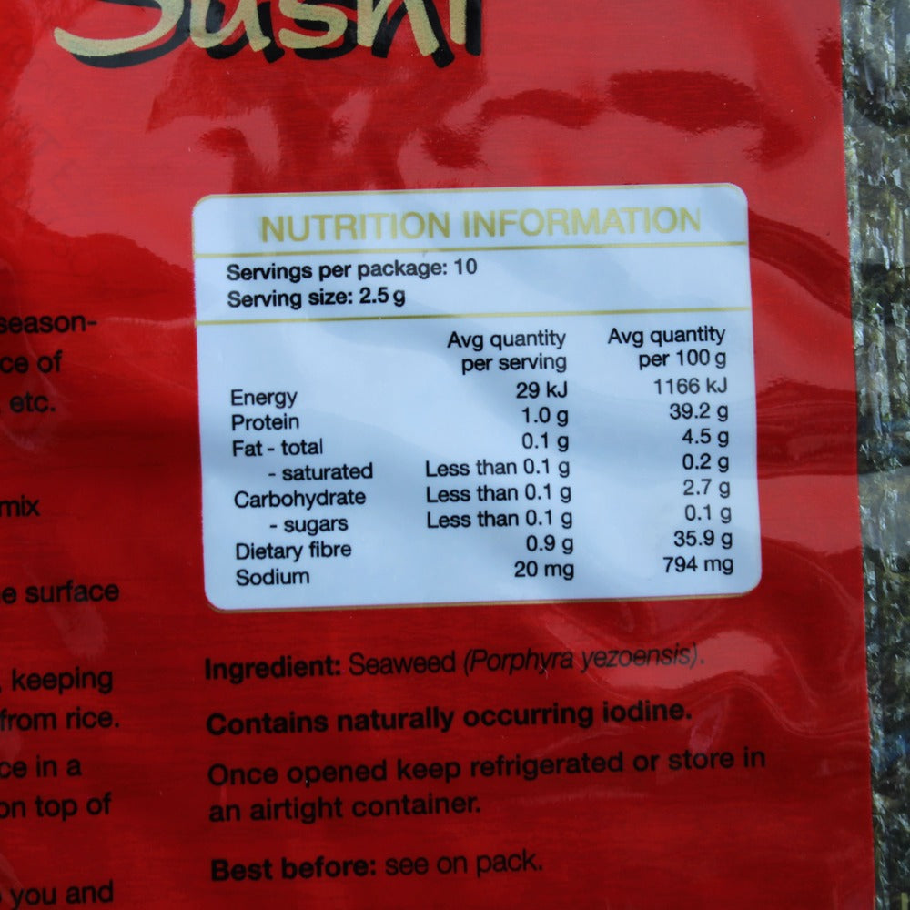 Hanabi Yaki Nori for Sushi 10 Sheets 25g