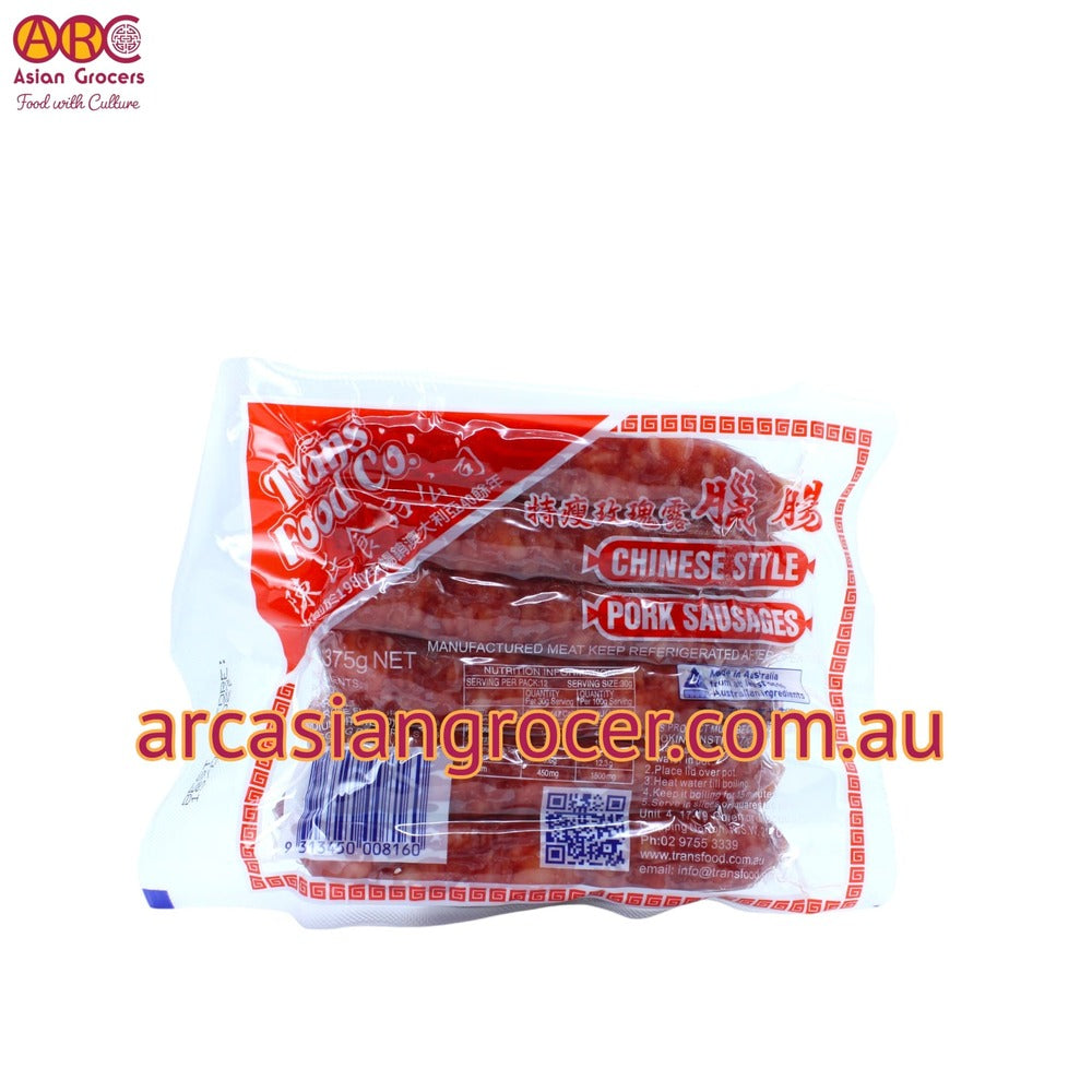 Trans Food Chinese Style Pork Sausages 375g