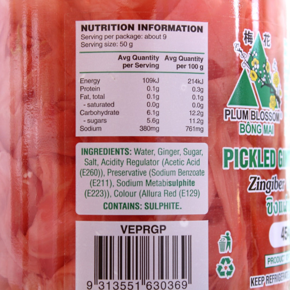 Plum Blossom Pickled Ginger Sliced 454g