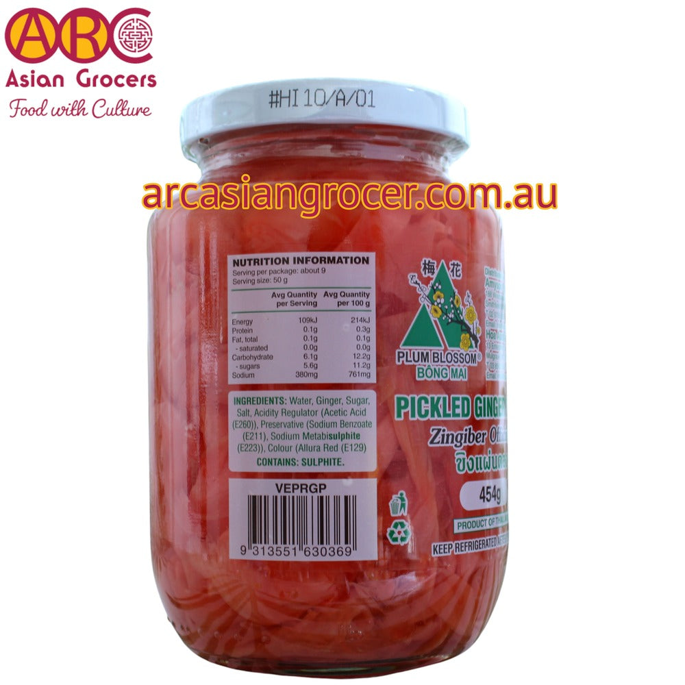 Plum Blossom Pickled Ginger Sliced 454g
