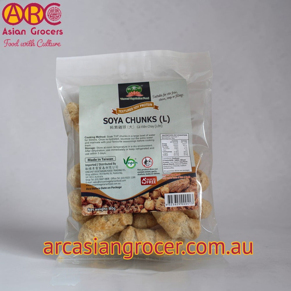 Vincent Vegetarian Food Soya Chunks (L) 80g