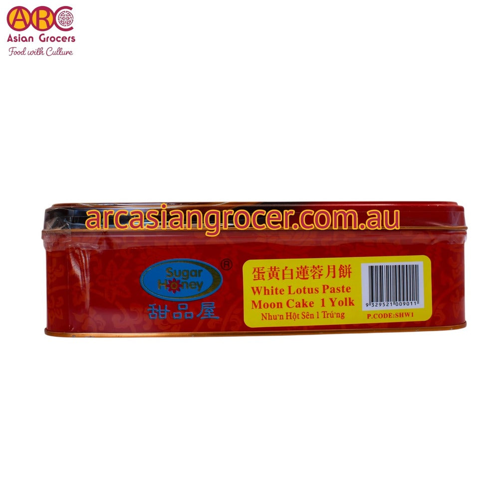Sugar Honey White Lotus Paste With 1 Egg Yolks Mooncake 4 Pieces 750g (Best Before: 20-12-2026)