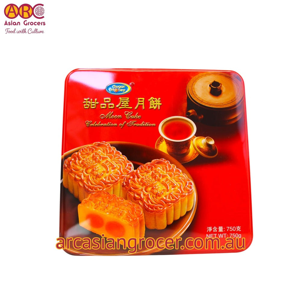 Sugar Honey Red Bean Paste Mooncake 4 Pieces 750g (Best Before: 20-12-2026)