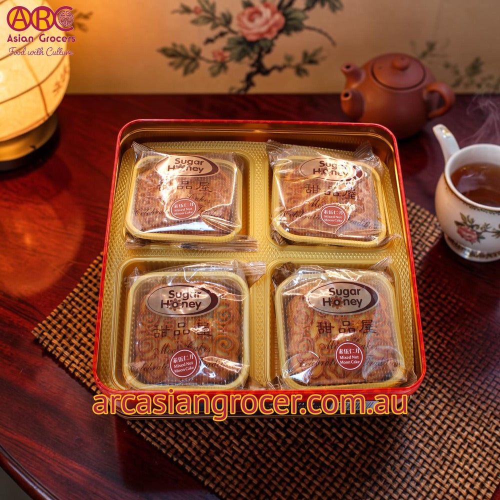 Sugar Honey Mixed Nut Mooncake 4 Pieces 750g (Best Before: 20-12-2026)