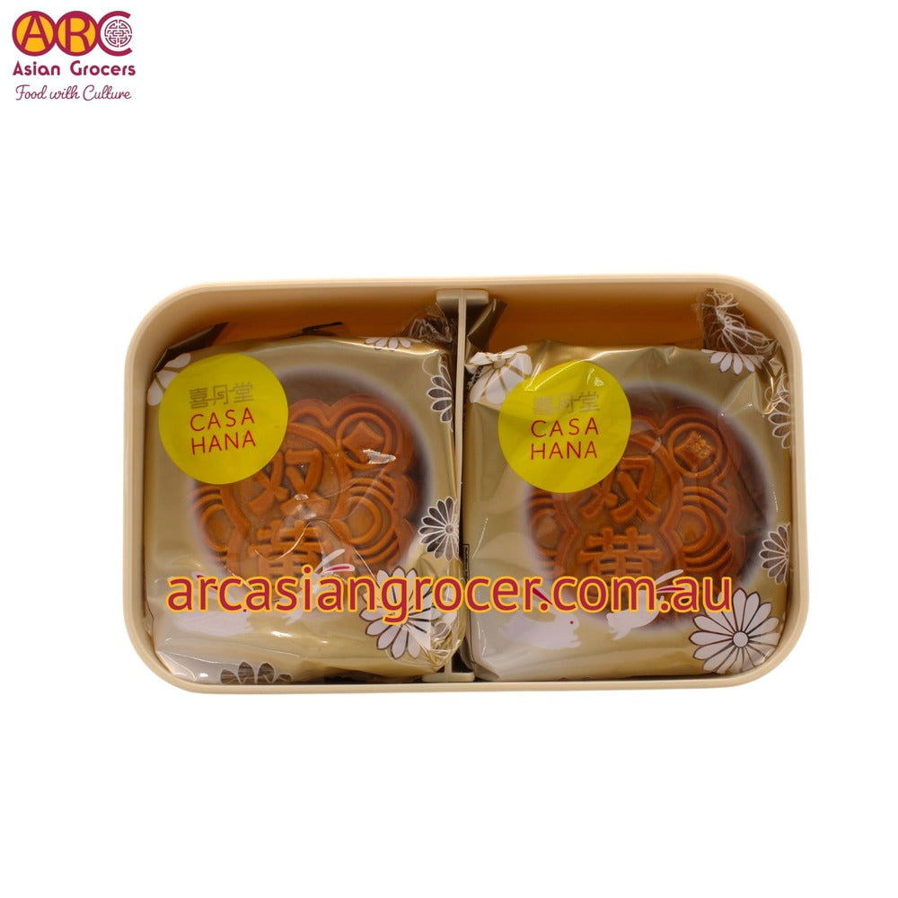 Casa Hana White Lotus with 2 Egg Yolks Mooncake 2 Pieces (Best Before: 31-10-2026)