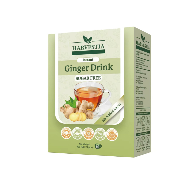 Harvestia Sugar Free Instant Ginger Tea 10 Pieces