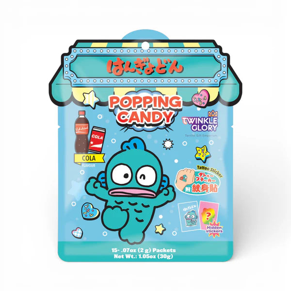 Twinkle Glory Hello Kitty and Friends - Hangyodon Cola Flavour Popping Candy with Tattoo Sticker 30g