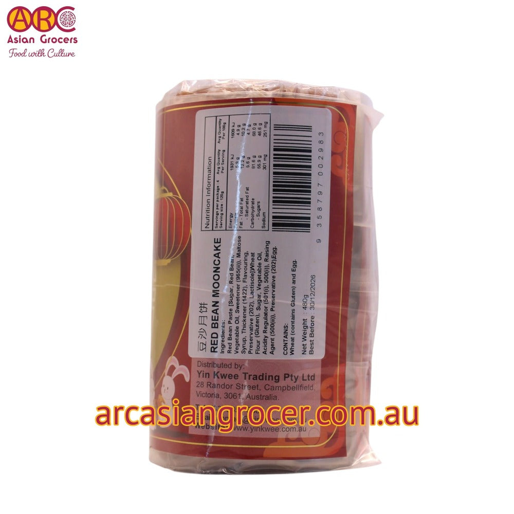 Yin Kwee Red Bean Paste Mooncake 480g (Best Before: 30-12-2026)