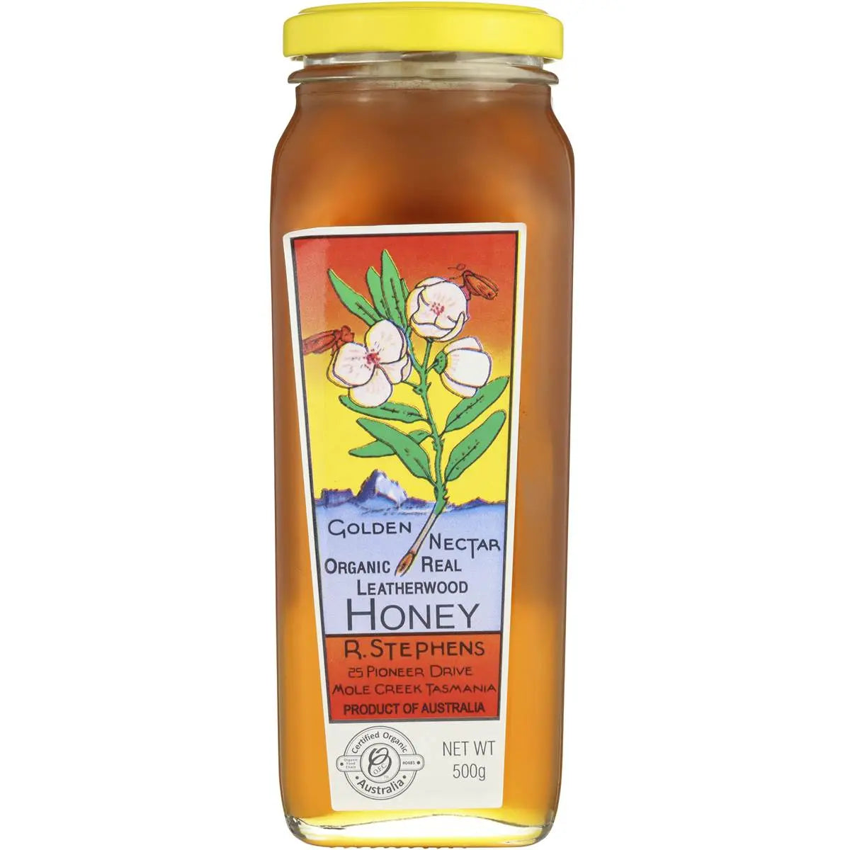 R Stephens Leatherwood Organic Honey 500g