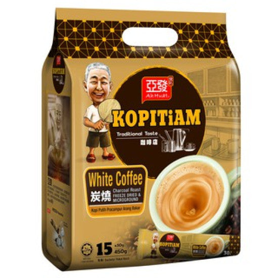 Ah Huat Kopitiam Traditional Taste White Coffee charcoal Roast 28gx15s