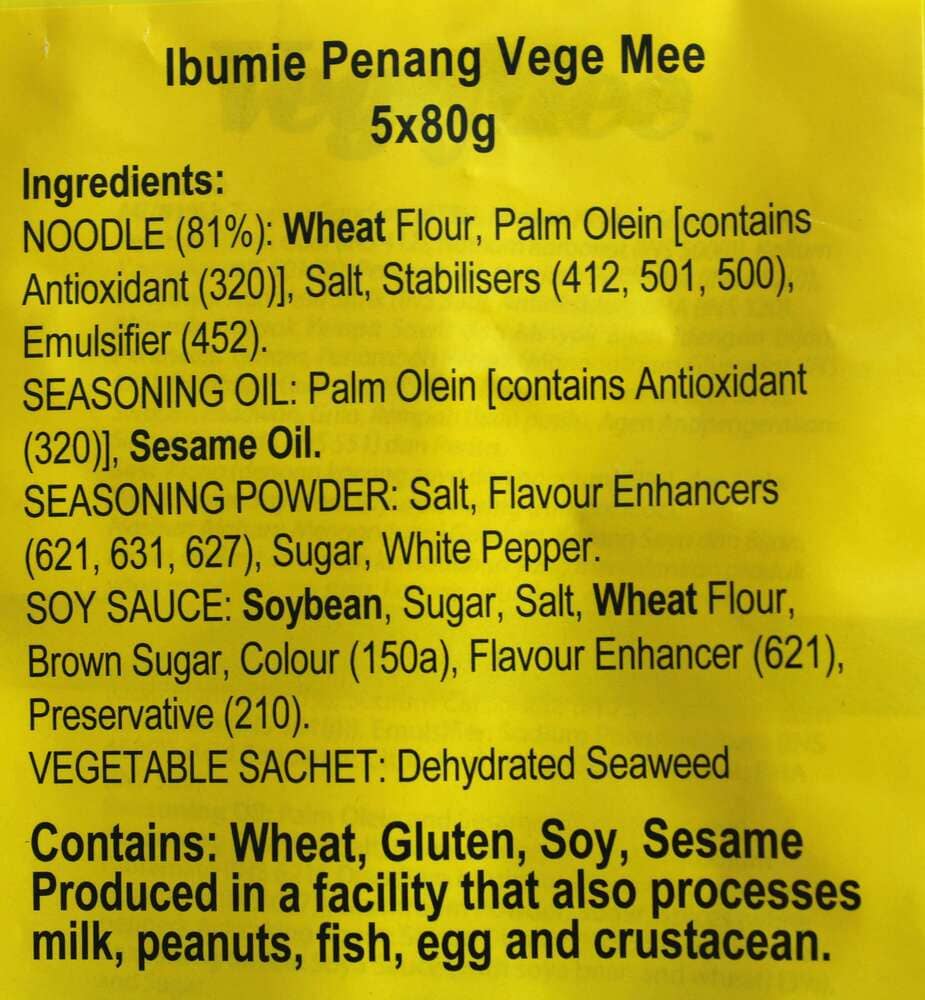 Ibumie Penang VegeMee Instant Noodles 5P