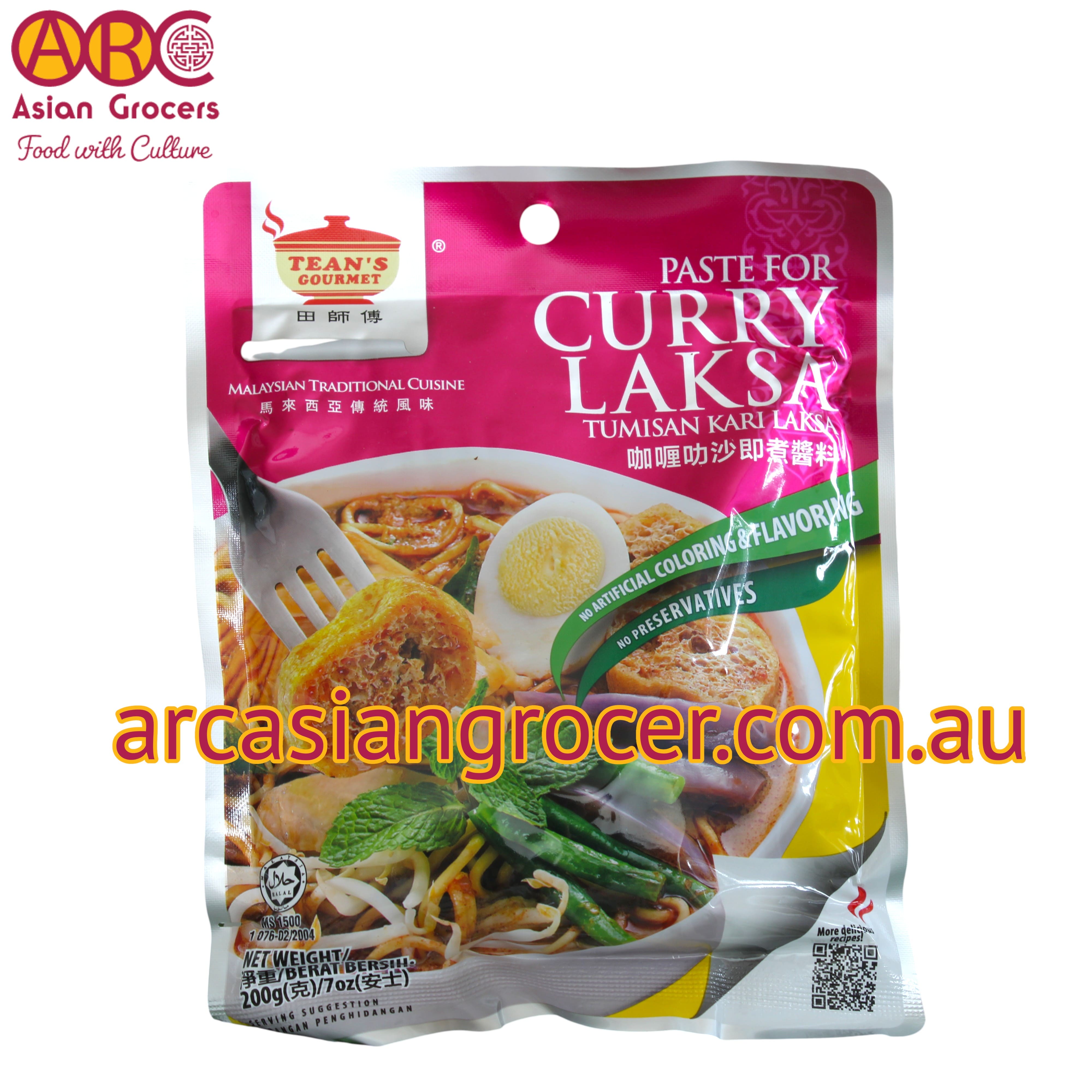Tean's Gourmet Curry Laksa Paste (Kari Laksa) 200g