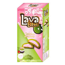Unico Lava Bites Matcha Strawberry Cookies 150g