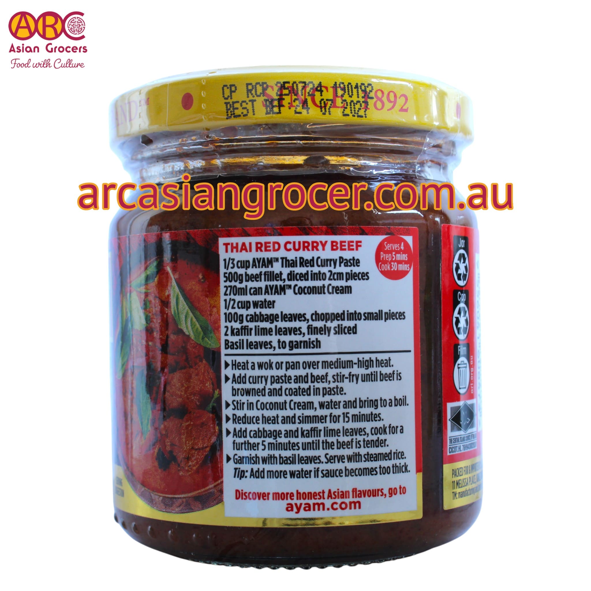 Ayam Thai Red Curry Paste 195g