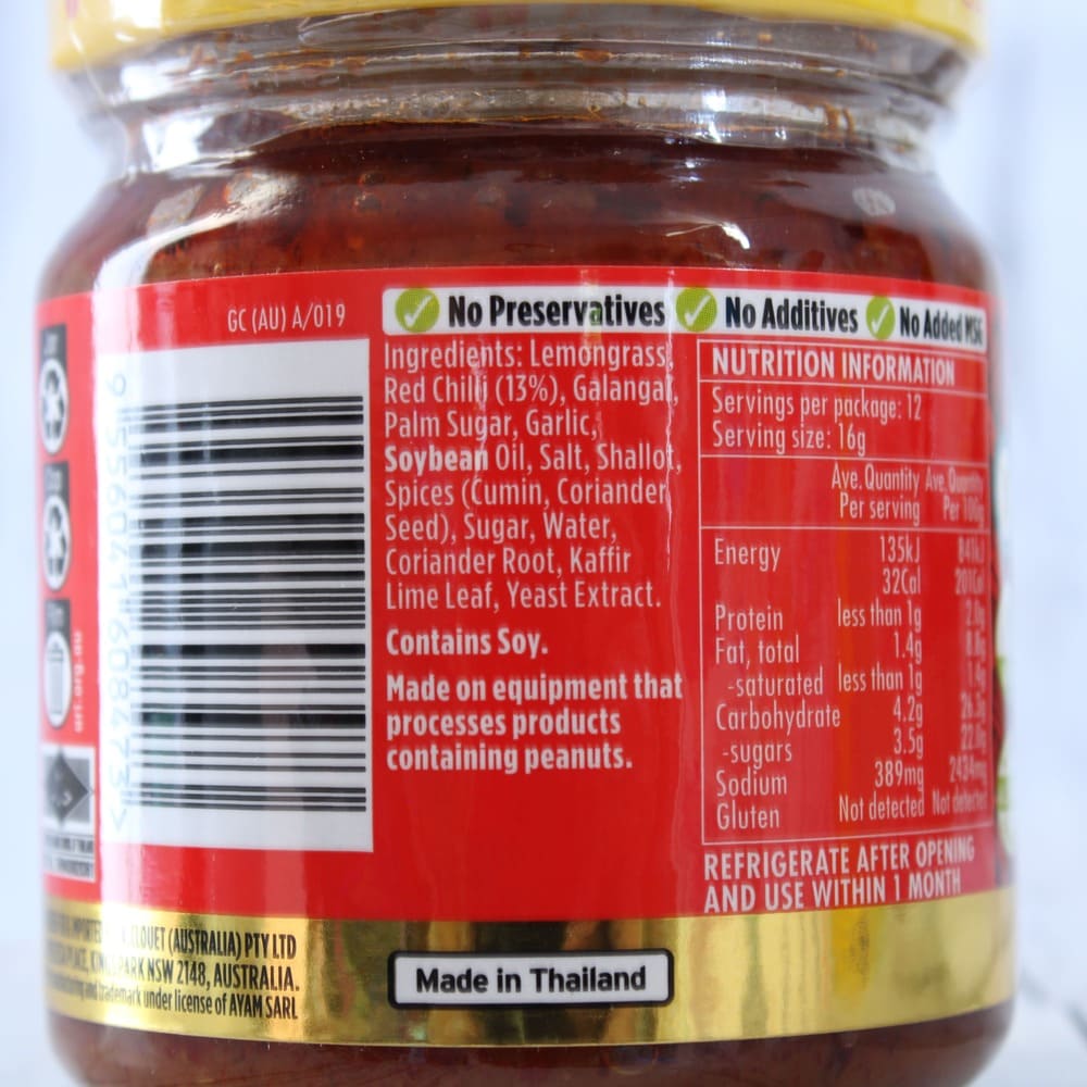 Ayam Thai Red Curry Paste 195g