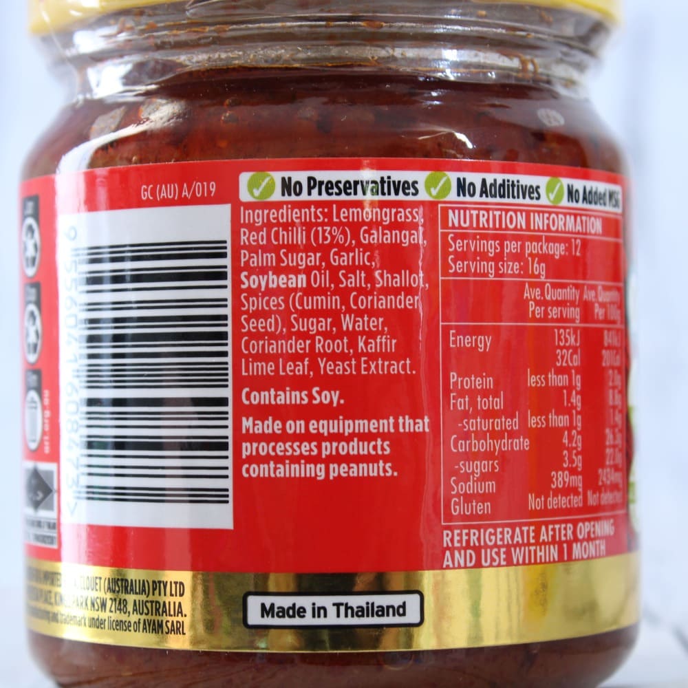 Ayam Thai Red Curry Paste 195g