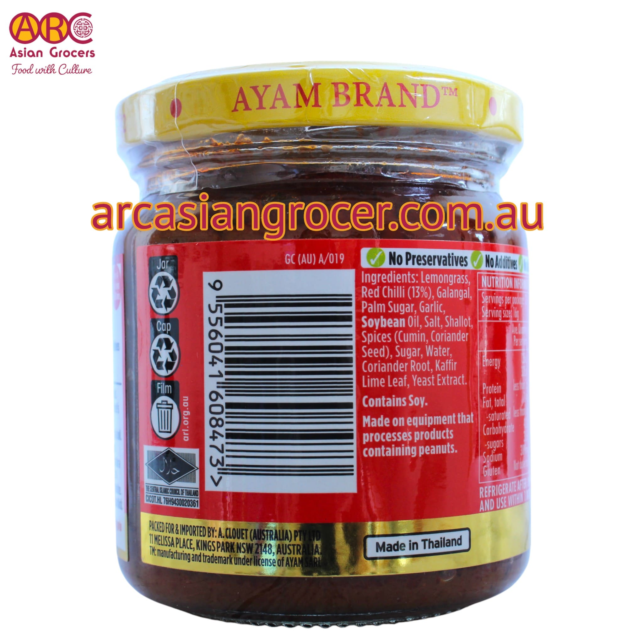 Ayam Thai Red Curry Paste 195g