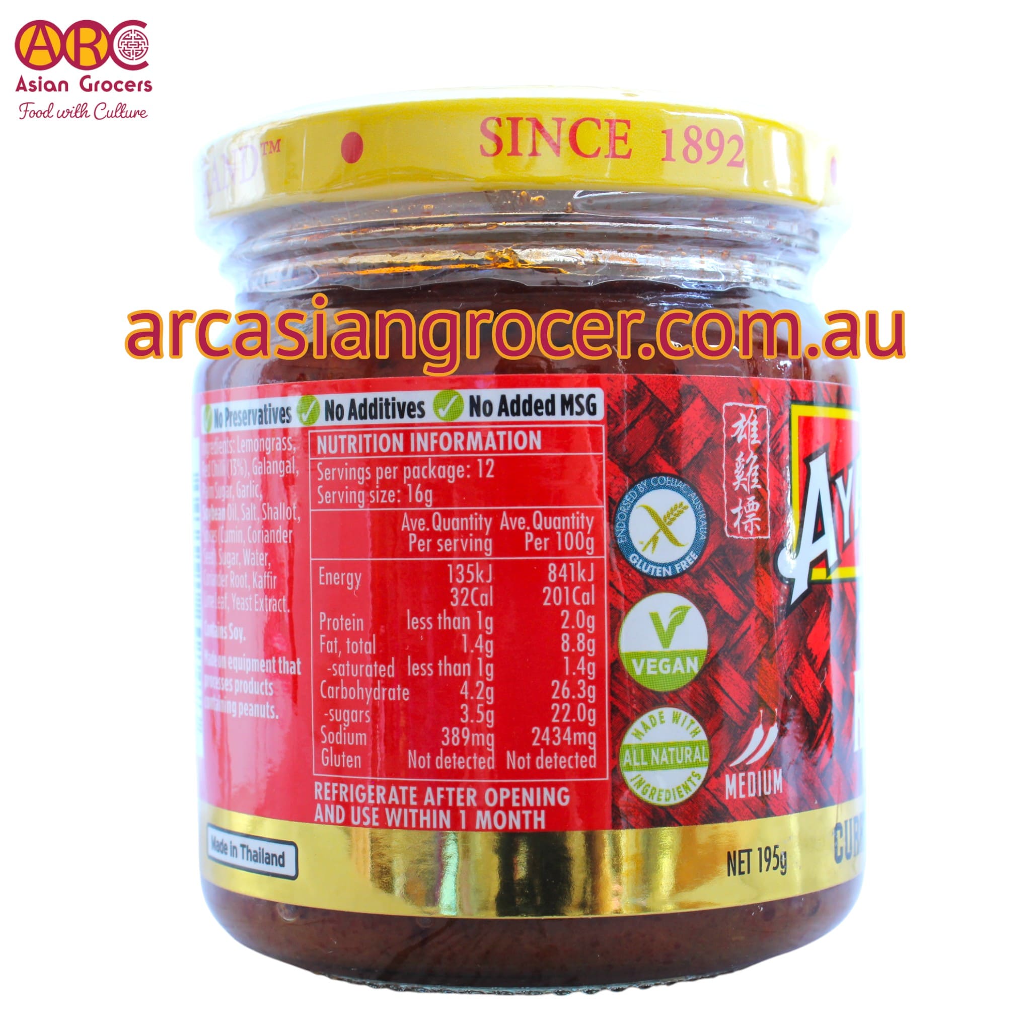 Ayam Thai Red Curry Paste 195g