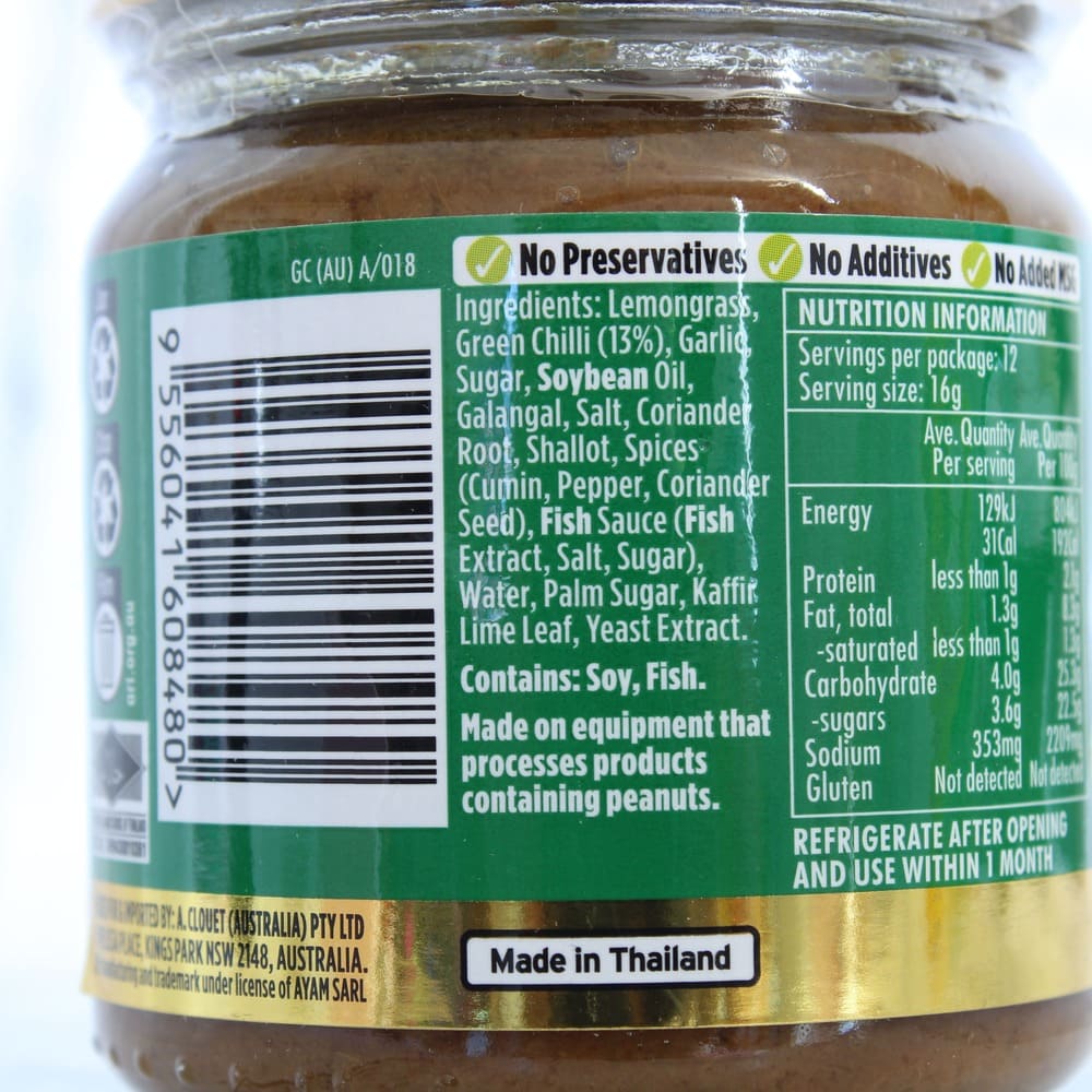 Ayam Thai Green Curry Paste 195g